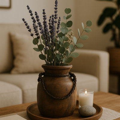  Vase en bois Artisan pour intérieurs modernes