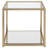 Doral End Table with Mirror Shelf