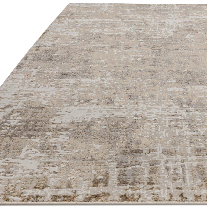 Annu Abstract Beige Area Rug, Rectangle 160 x 230 cm
