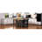 K&K 47 inch Kitchen Island with Extendable Dining Table, Rubber Wood Veneer Kitchen Table with Internal Storage Rack, Power Outlet, Kitchen island with Storage 2 Drawers 2 Cabinet, Black