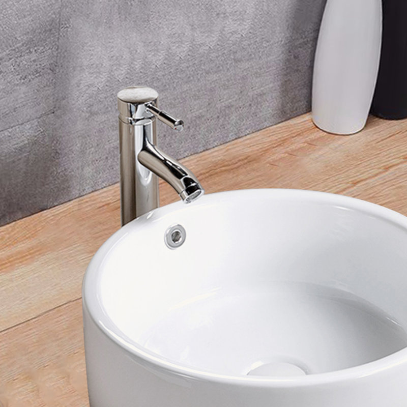 Lavabo de salle de bain vasque en céramique blanche
