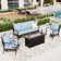 5-Person Patio Conversation Sets With Fire Pit Table