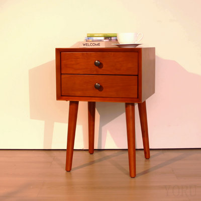 Nightstand With 2-Drawers, Small Side End Table With Storage, Seadrifte