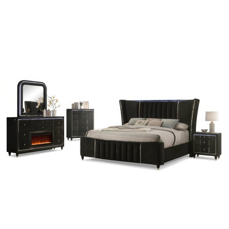 Table de nuit noire Cheatum