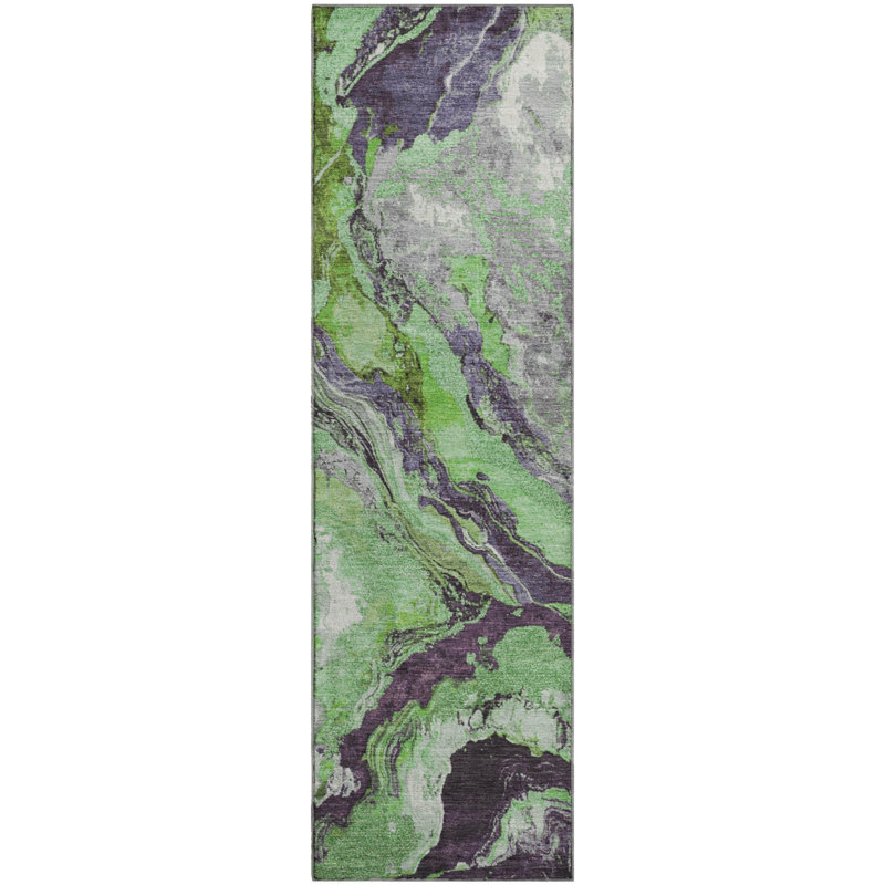 Premium Machine Washable Jakiyra AMF1908 Abstract Rug, Runner 2'3" x 7'6"
