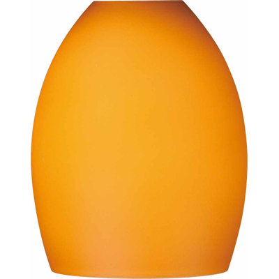 Abat-jour suspendu ovale en verre ambré 6,75 "x l 5,25"