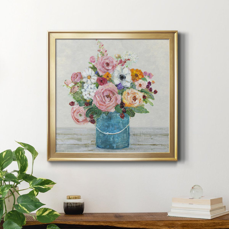 Cottage Cottage II - Peinture sur toile encadrée, H 30,5 po x l 30,5 po x P 1,5 po, Or