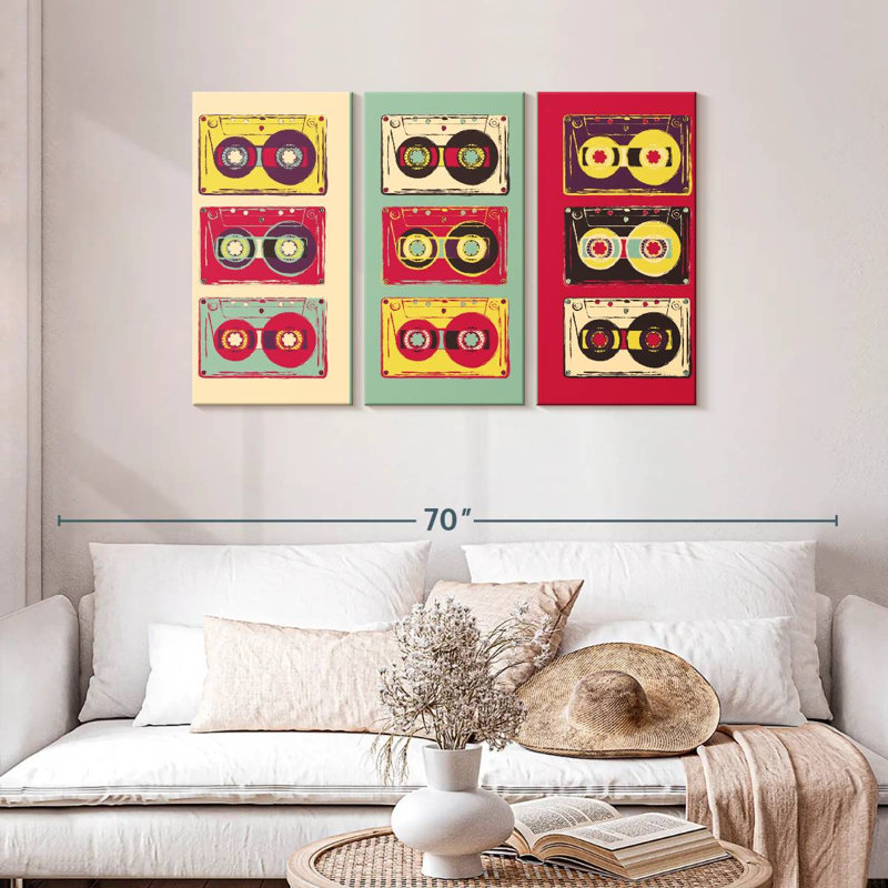 Abarca Retro Tapes, 28" H x 45" W