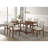2Pc Mid-Century Brown Warm Wood Finish Curved Chairs Upholstered Seat Back Dining Room Wooden Solid Wood Furniture