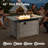 Rectangle Rattan Outdoor Propane Firepit Table, With Lid And Lava Rocks 50,000 Btu-669704230