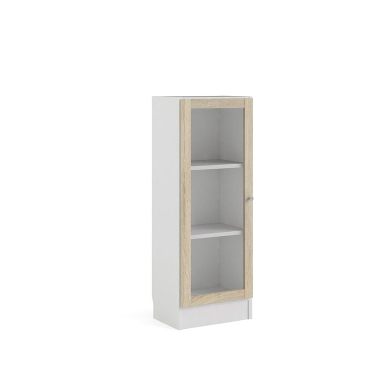 Base 107.2cm H x 40.6cm W Standard Bookcase, White/Oak