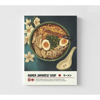 Ramen Bowl Print: Japanese Food Illustration