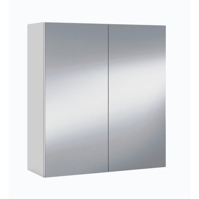 Gunnison Surface Mirrored Bathroom Cabinets with Mirror and 4