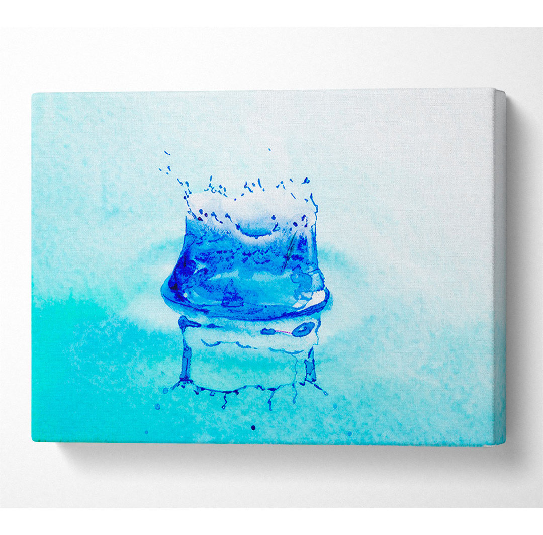 Aqua Splash - Kunstdrucke auf Leinwand - Wrapped Canvas