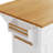 52'' Kitchen Island with Drop Leaf, Embossed Texture Kitchen Island on Wheels with Spice Rack, Towel Rack, 2 Doors and 5 Drawers, Kitchen Storage Cart with Adjustable Shelf for Kitchen, White-1179554615