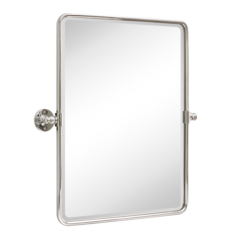 Miroir mural de salle de bain Woodvale, 24 po x 20 po, Nickel poli