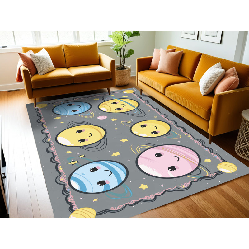 Tapis pour enfant East Urban Home, Rectangle 7 pi x 9 pi