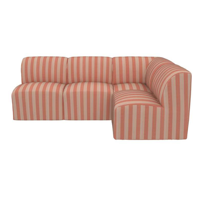 Praia Essie Sunbrella® Outdoor Sofa, Expressive Blush Striped Sunbrella®