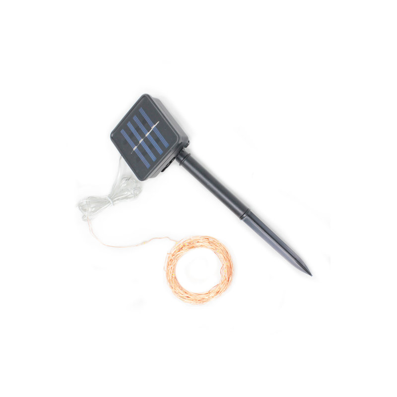 Guirlande solaire 100 lumières Fairy, Blanc chaud, 200