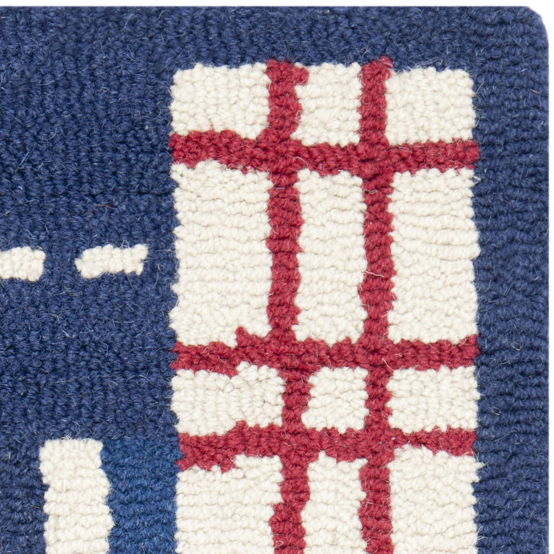 Tapis 80% laine et 20% coton touffeté à la main Nani, Carré 7 pi