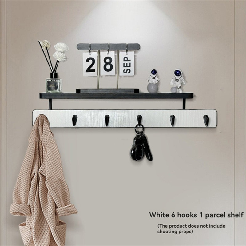 Crochet pour porte en bois massif, Blanc