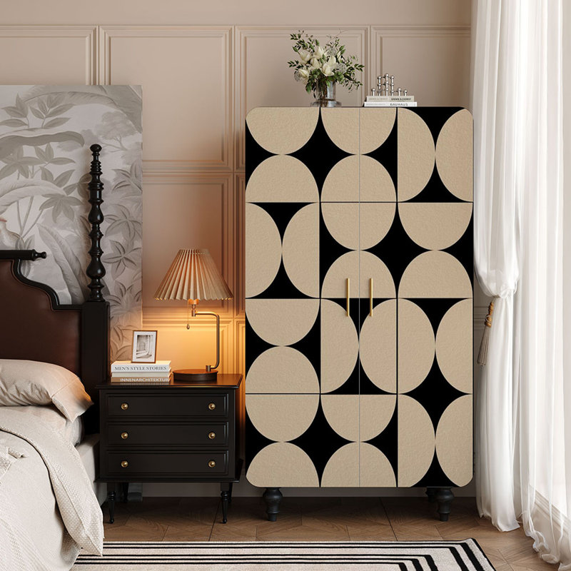 Armoire de rangement rétro peinte
