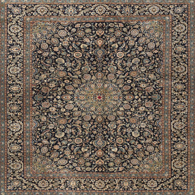 Tapis traditionnel noir / beige Genibrel