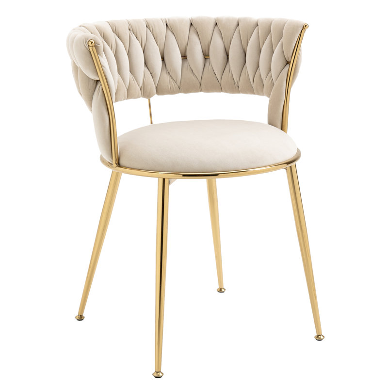 Velvet Tufted Dining Chair(set Of 2), Ivory
