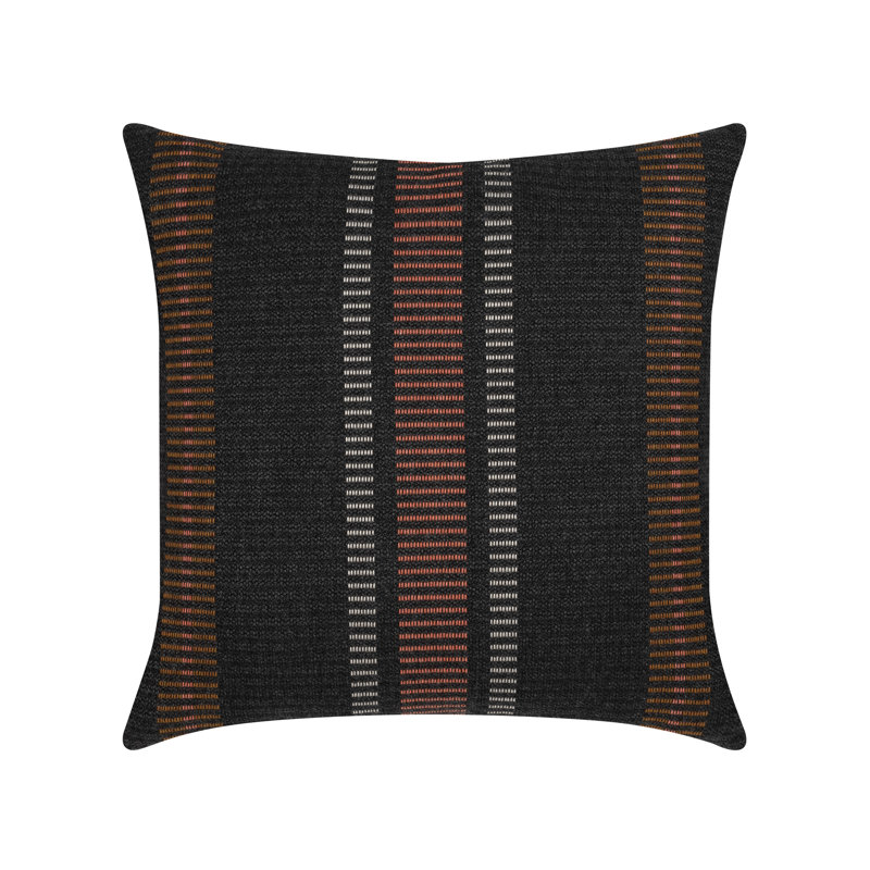 Journey Throw Square Indoor/Outdoor Pillow Cover & Insert by Elaine Smith, Earth Striped, 20"H X 20"W, Polyester