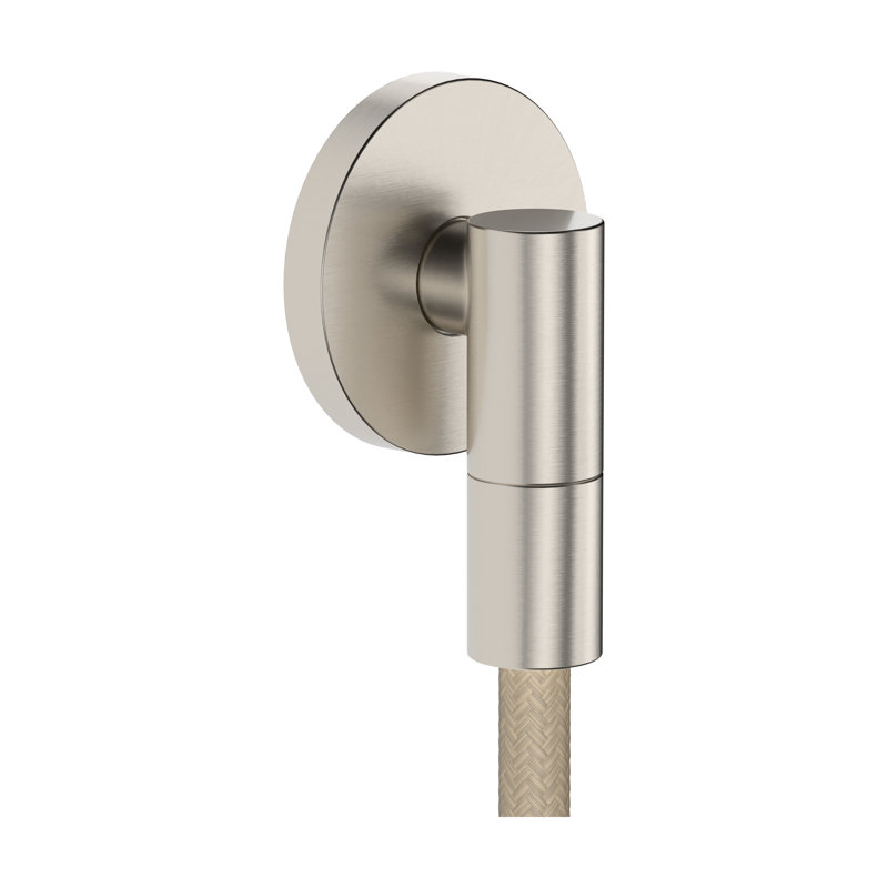 Prise murale hansgrohe S avec clapet anti-retour, rond en nickel brossé, Nickel brossé