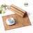Wood/Bamboo Floral Rectangle Placemat