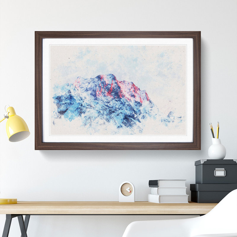 Mountain Peak in Russia - Framed Print, Walnut Framed, 45cm H x 63cm W x 2cm D