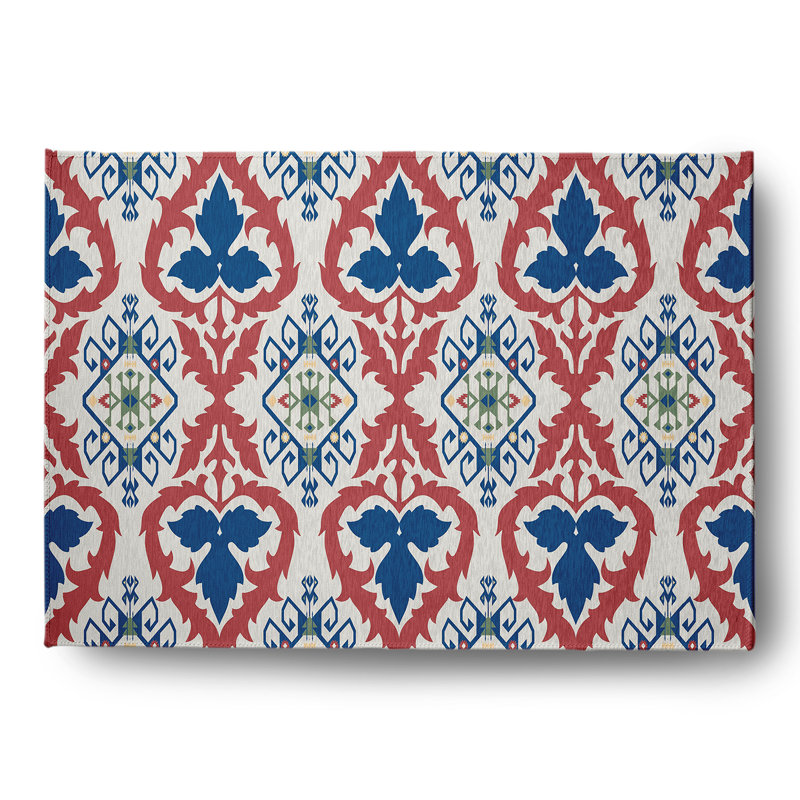 Chenille Ikat Indoor Rug, Rectangle 5' x 7'