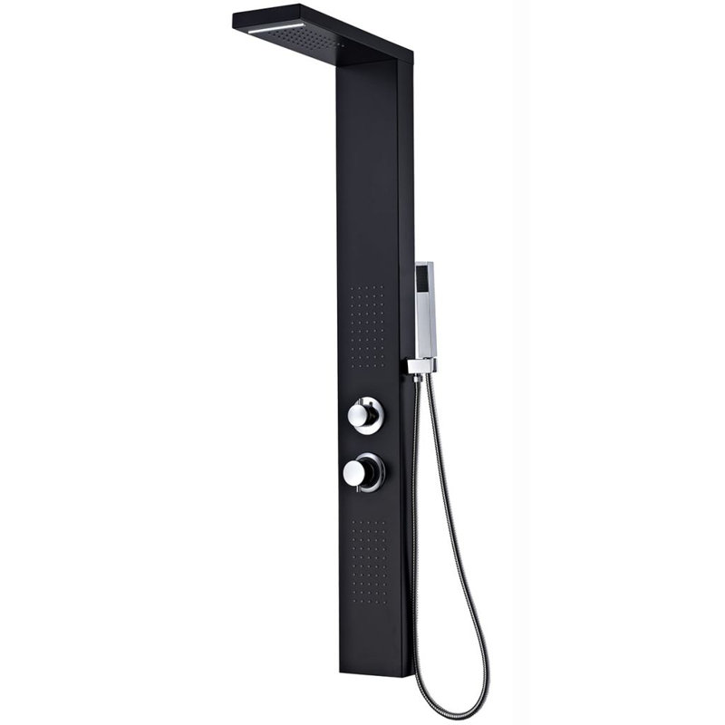 Shower Tower Panel, Black