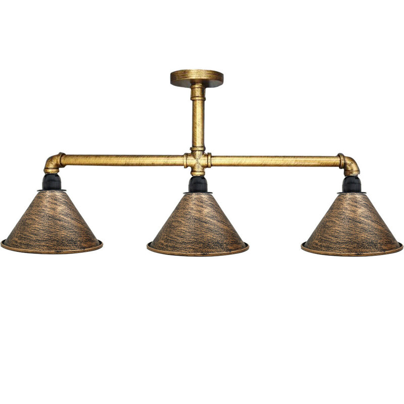 Mazon Semi Flush Mount, Brushed Copper