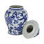 Grand pot Classic Chinoiserie pour la décoration intérieure - Pot de table décoratif en céramique avec couvercle pour tablette et plateau de table - Bleu et blanc-86748906