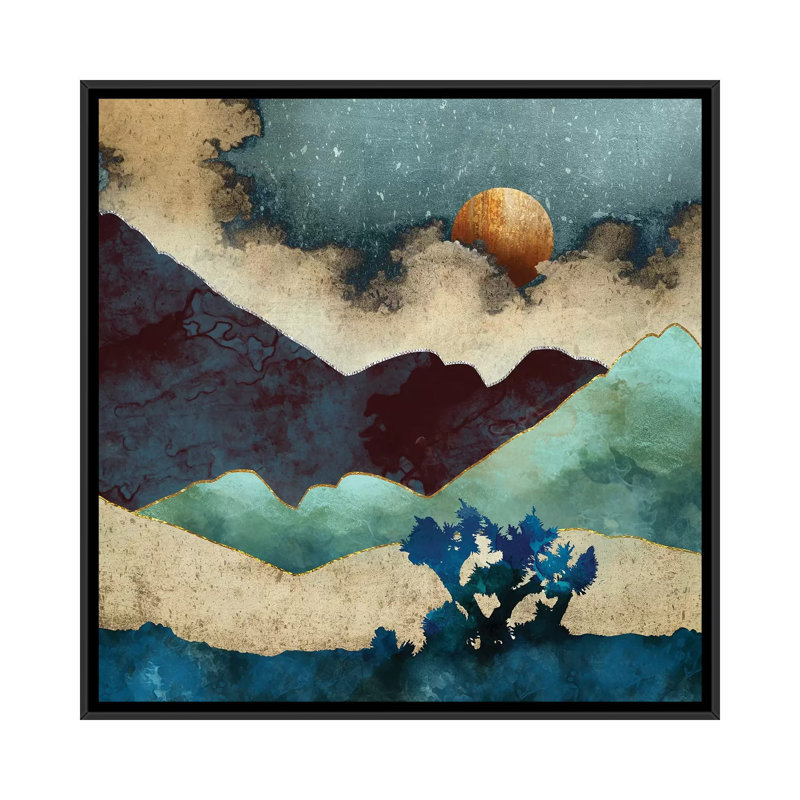 Space Space Designs, H 37 po x l 37 po x P 1,5 po, Toile avec cadre noir, Pas de tapis