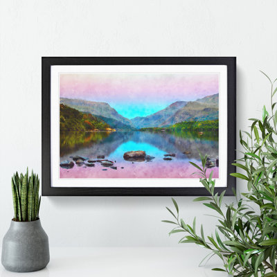 Padarn Lake in Snowdonia Wales - Framed Print