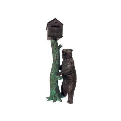 Bear Bronze Garden Statue