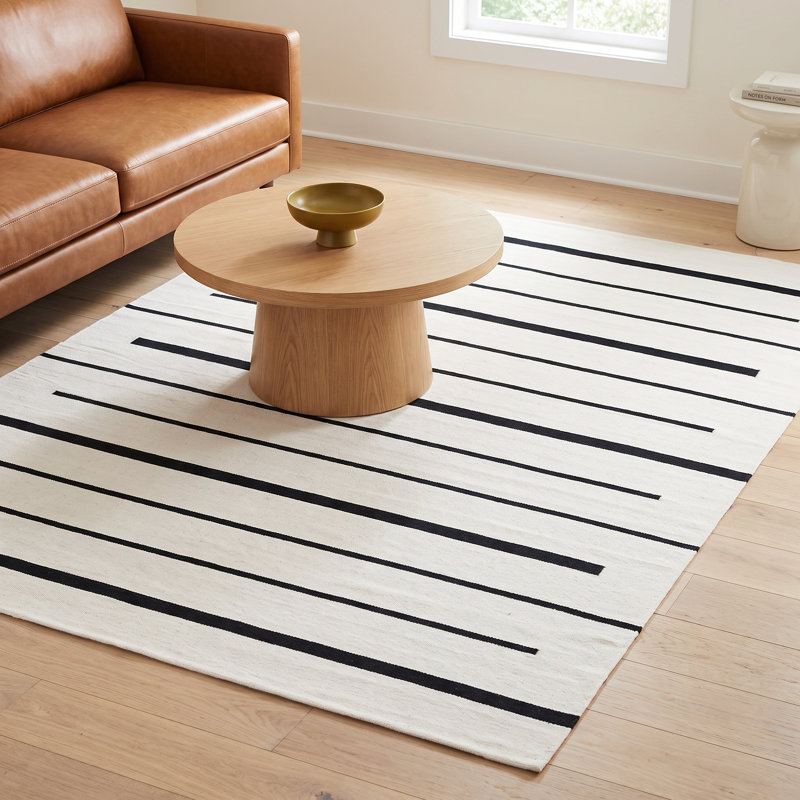 Mana Cotton Striped Indoor Rug, Rectangle 8' x 10'