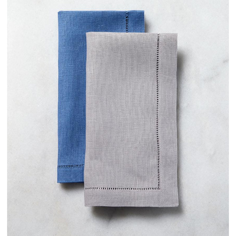 Festival Linen Square Napkins, Gray
