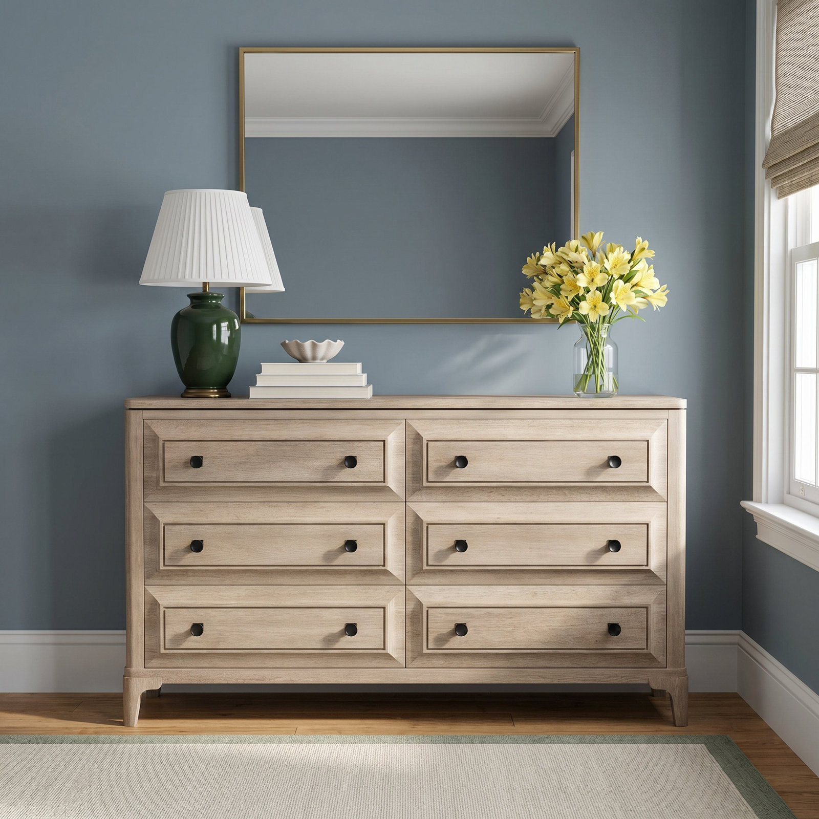 Dana Heights 6-Drawer Modern Dresser