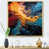 Toile avec cadre flottant or