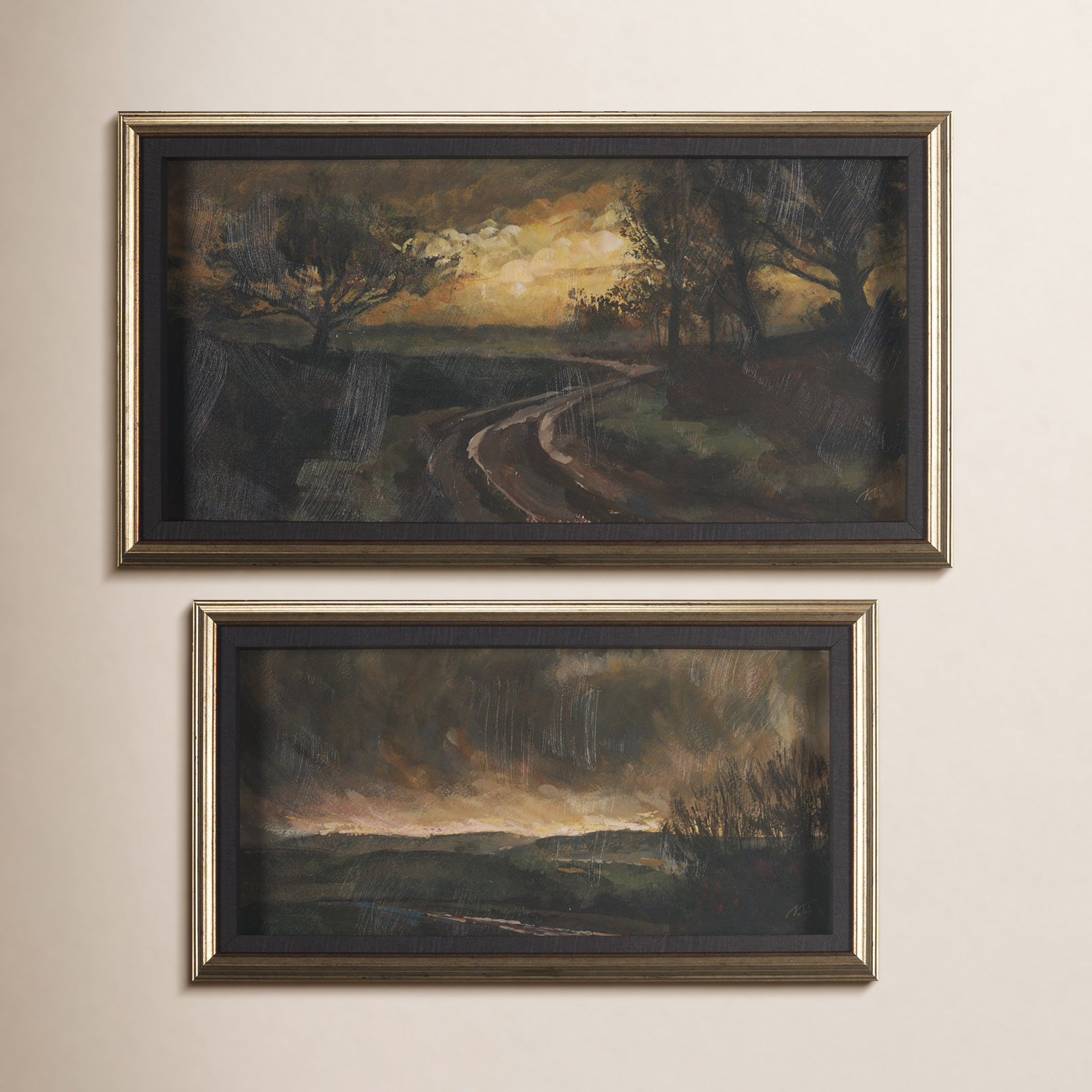 Dawns Light (Set Of 2) By Studio A Hand Embellished Framed Art Print