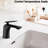 Single Hole Bathroom Faucet In Matte Black Finish, Brass Construction With Flow & Temperature Control For Daily Use Sink Aerator, Vanity And Washbasin,