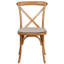 Chaise de bistro empilable à dossier croisé en bois avec coussin Aroust Series-1980228610-1880886582