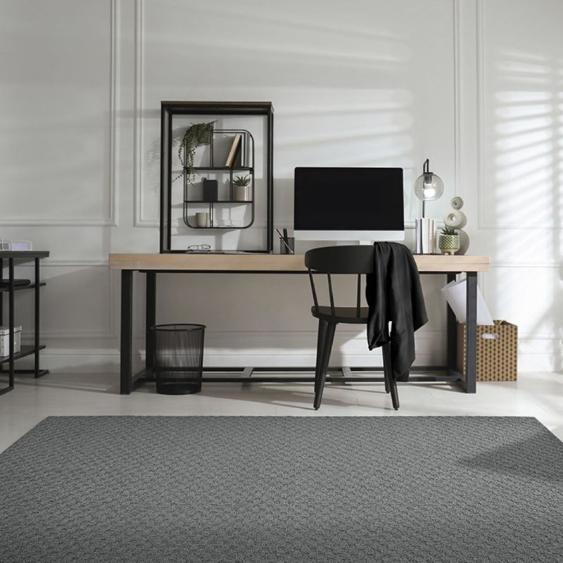 Tapis gris touffeté Lomax, Carré 12 pi x 12 pi
