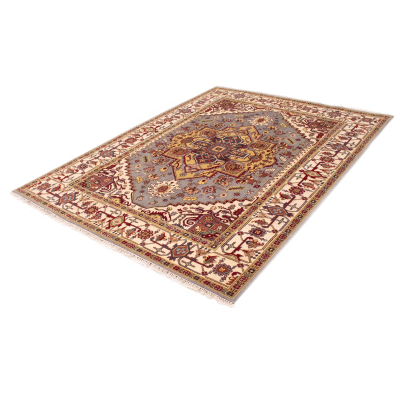 Tapis bleu clair Serapi Heritage 8 po 10 po x 12 po 2 po