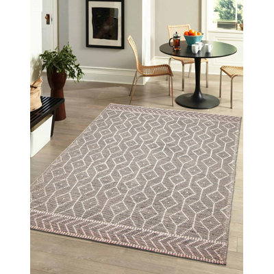 Tapis taupe Sienna 4 pi 11 po x 7 pi 10 po