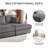 Hokku Designs 84" Oversized Upholstered 3-Seater Chaise Lounge Indoor With Cup Holder And Storage-813188982